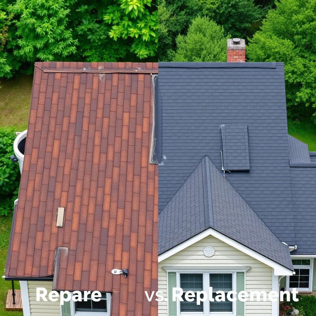 roof replacement vs repair comparison on a Pennsylvania home