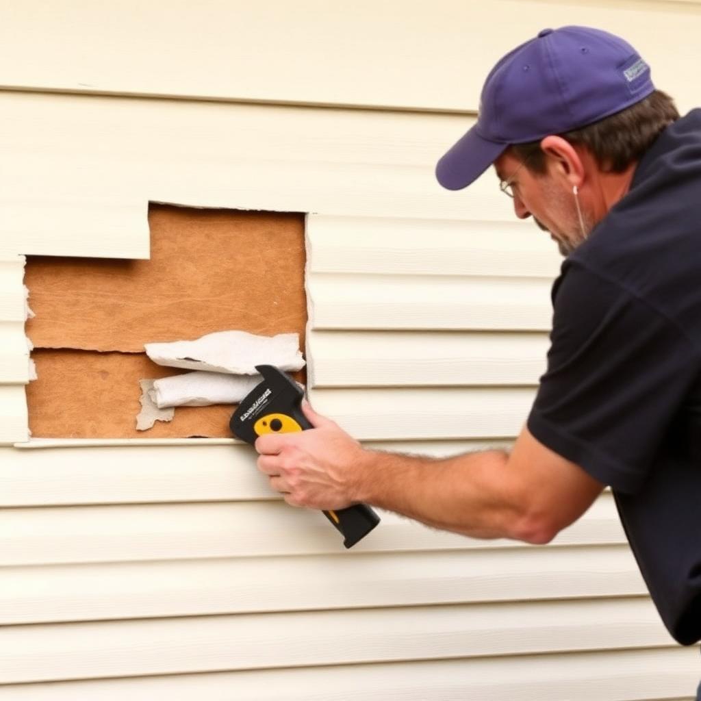 vinyl siding removal exposing house wrap on a Pennsylvania home