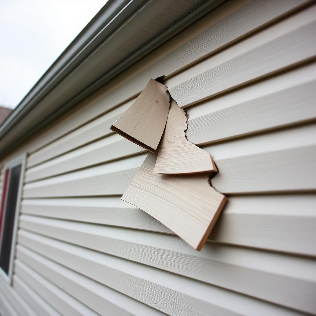 wind damage to siding — Pennsylvania roofing project by Penn Ohio Roofing
