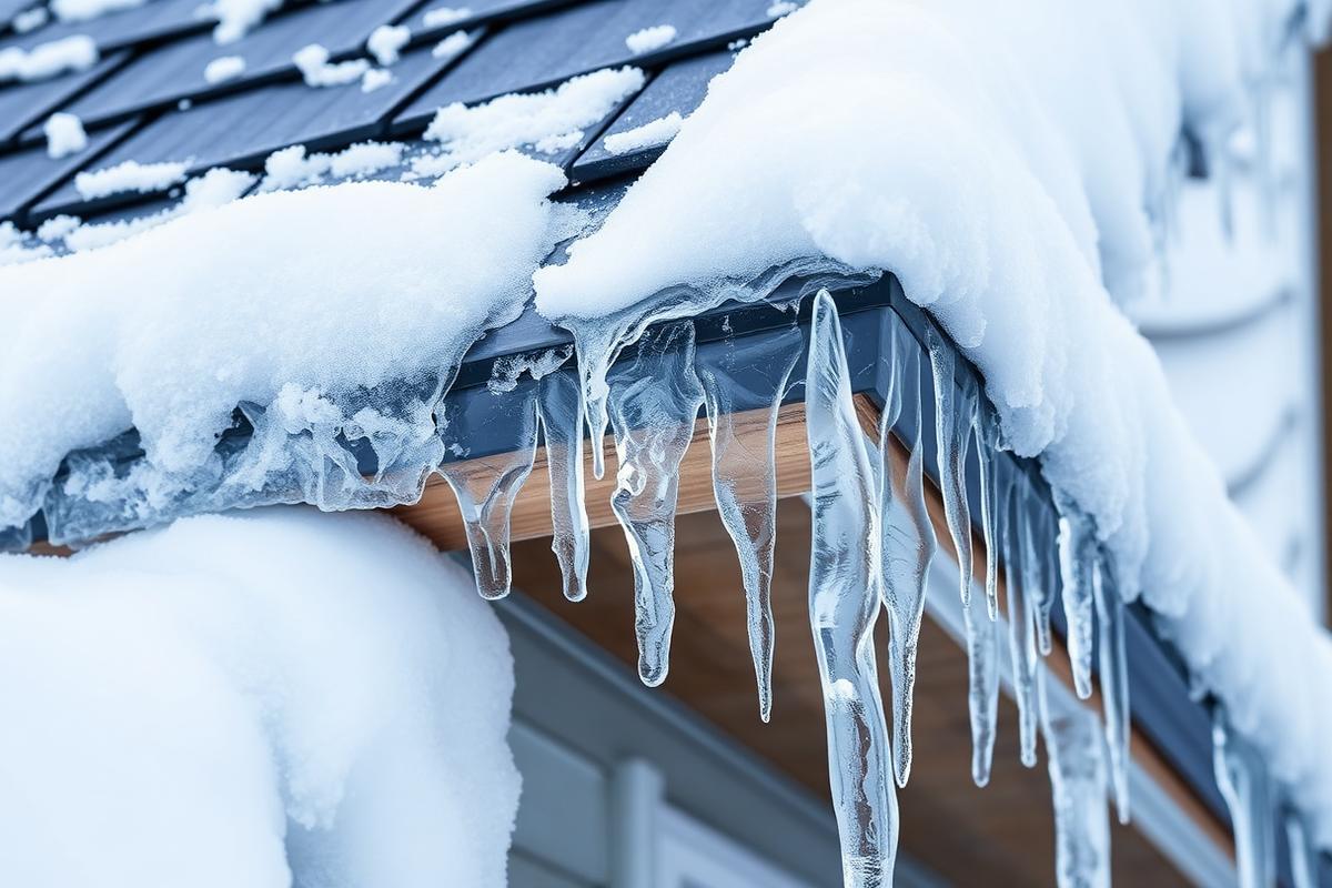 Meltwater refreezing at the cold eave and backing up under the shingles. Warren, OH.