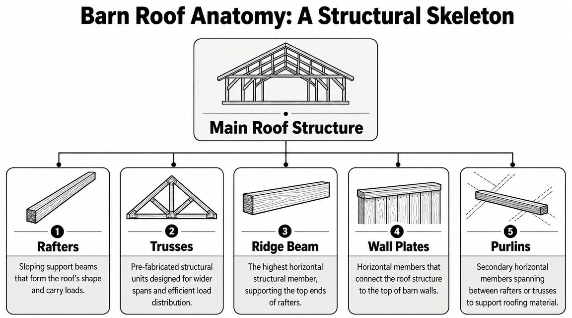 The Anatomy of a Barn Roof Structure